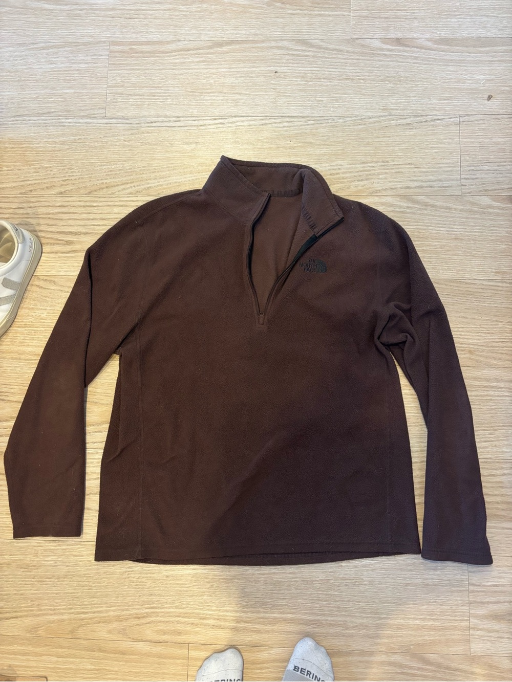 The North Face Men's Dark Brown Half-Zip Fleece Pullover